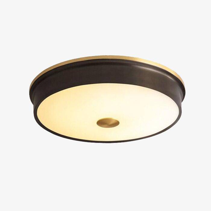 Plafonnier design LED rond avec bande dorée Balcony