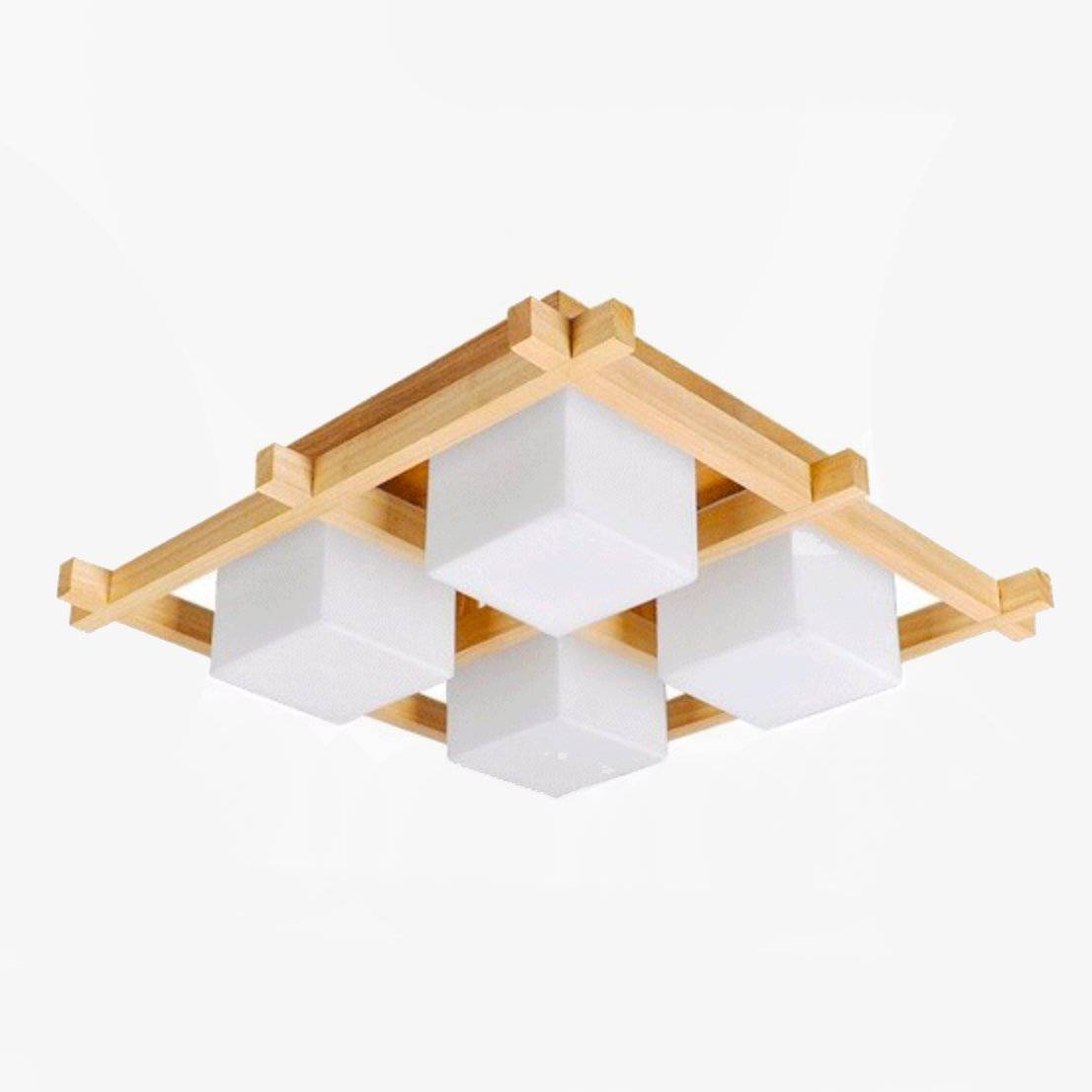 Plafonnier en bois style Korean