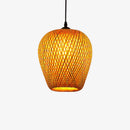Suspension en rotin LED avec différentes formes arrondies Bamboo