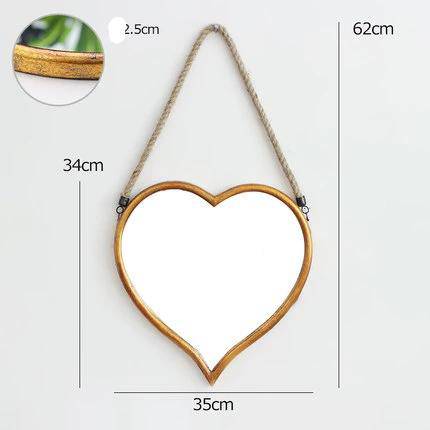 Miroir mural suspendu en forme de coeur Alloy - vue 7 sur 8