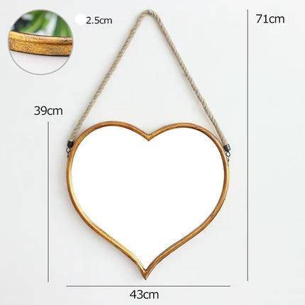 Miroir mural suspendu en forme de coeur Alloy - vue 8 sur 8
