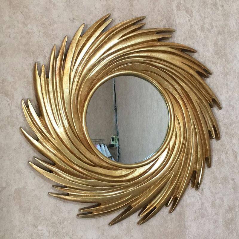 Miroir mural décoratif rond soleil en spirale Comb - vue 6 sur 6