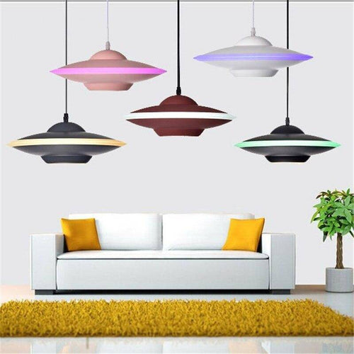 Suspension LED soucoupe volante colorée - vue 3 sur 14
