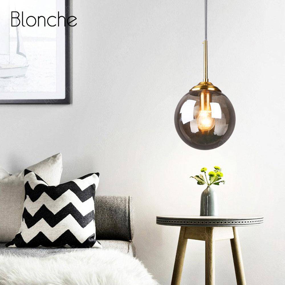 Suspension design boule en verre fumé Hang - vue 2 sur 13