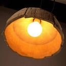 Suspension retro LED avec abat-jour imitation écorce