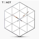 Horloge murale design hexagonale avec triangles Personality