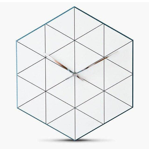 Horloge murale design hexagonale avec triangles Personality