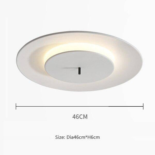 Plafonnier design à LED avec disque en aluminium coloré Macaron - vue 9 sur 9