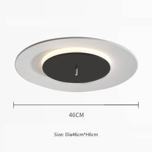 Plafonnier design à LED avec disque en aluminium coloré Macaron - vue 8 sur 9