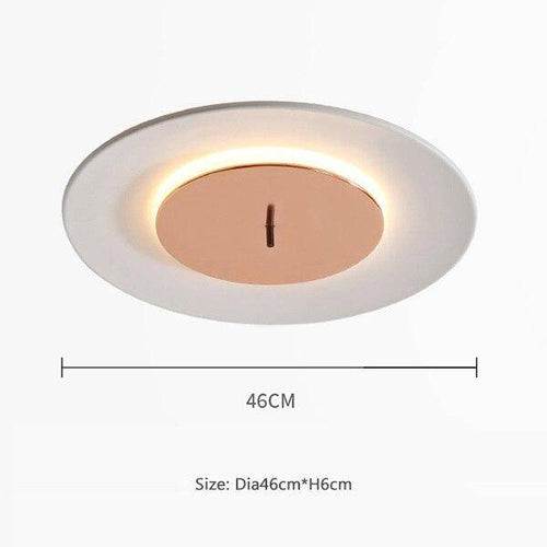 Plafonnier design à LED avec disque en aluminium coloré Macaron - vue 6 sur 9