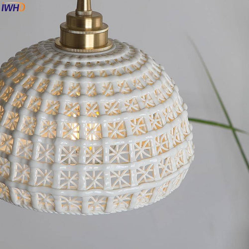 Suspension avec abat-jour style japonais moderne - vue 5 sur 5