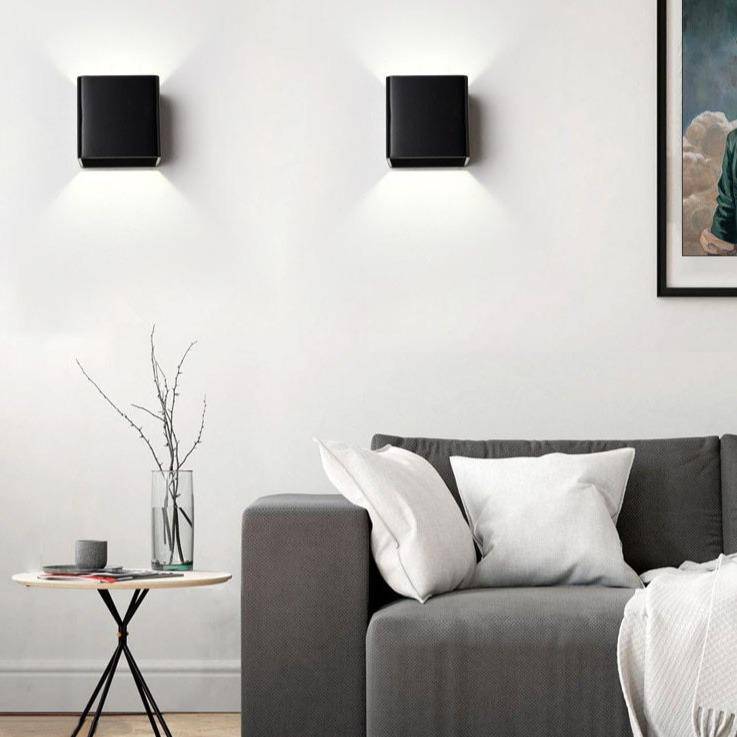 Applique murale cube coloré aux bords arrondis à LED - vue 2 sur 10
