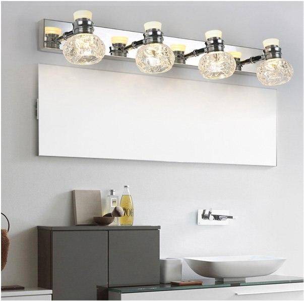 Applique murale LED chromée avec plusieurs lampes en cristal - vue 3 sur 9