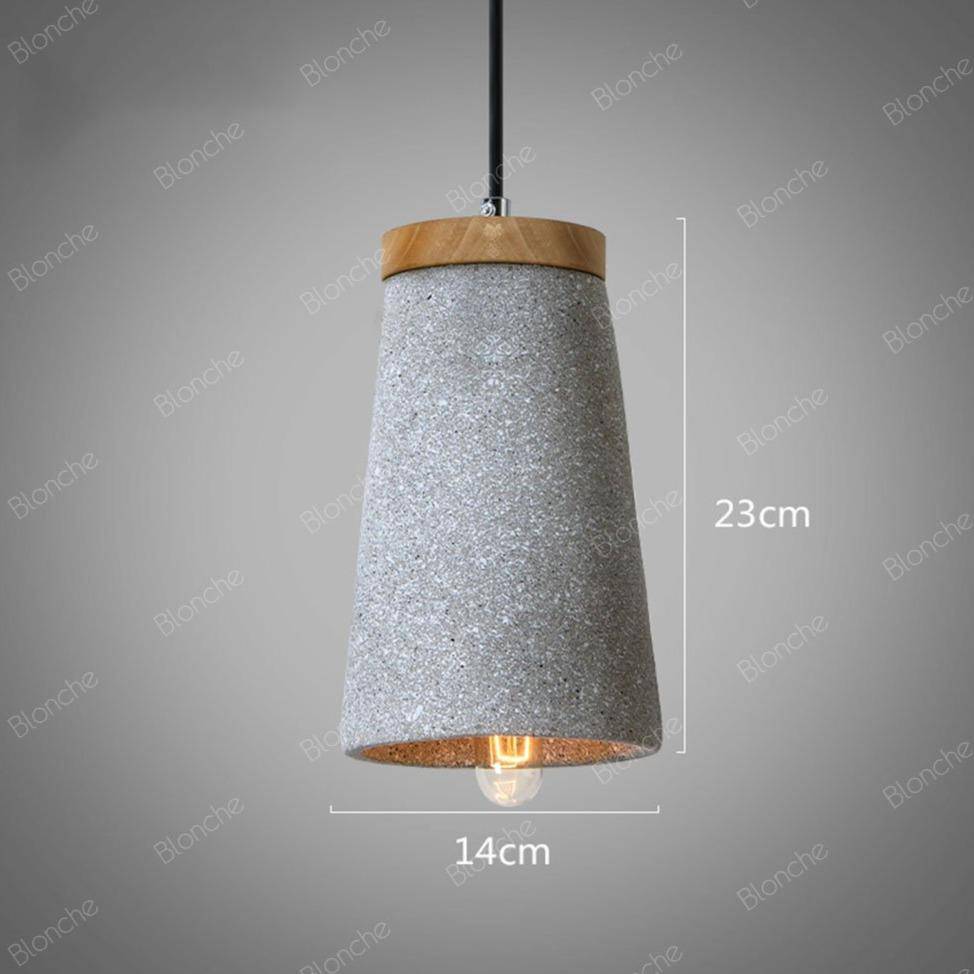 Suspension design LED en ciment style Loft Decor - vue 8 sur 9