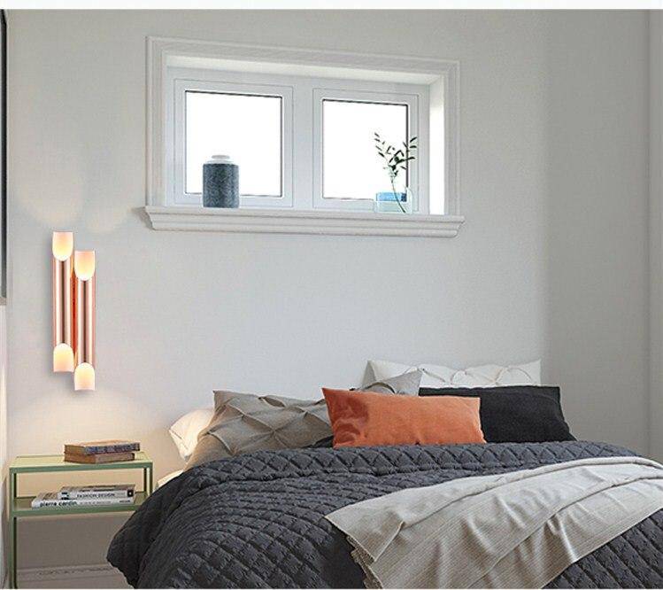 Applique murale design LED cylindre ouvert rose gold - vue 3 sur 8