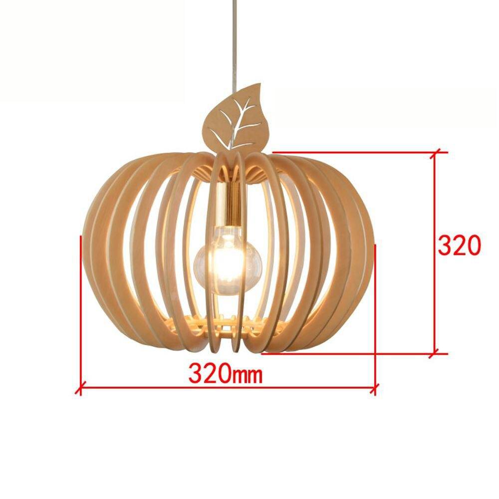 Suspension moderne LED ronde en bois style Ouovo - vue 4 sur 6