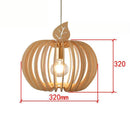 Suspension moderne LED ronde en bois style Ouovo