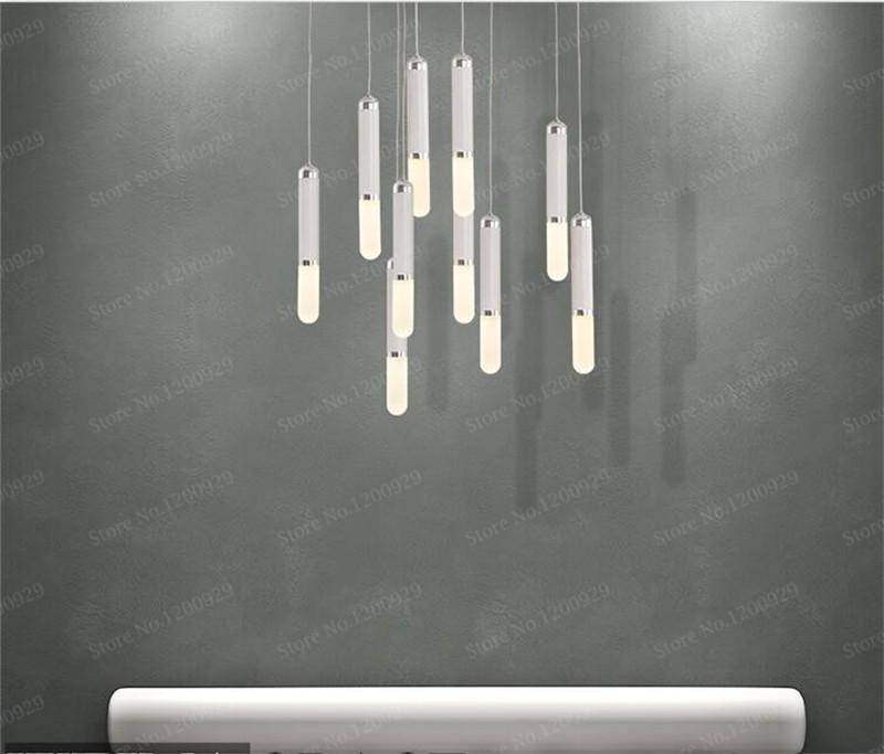 Suspension LED design cylindre blancs Vintage - vue 4 sur 5