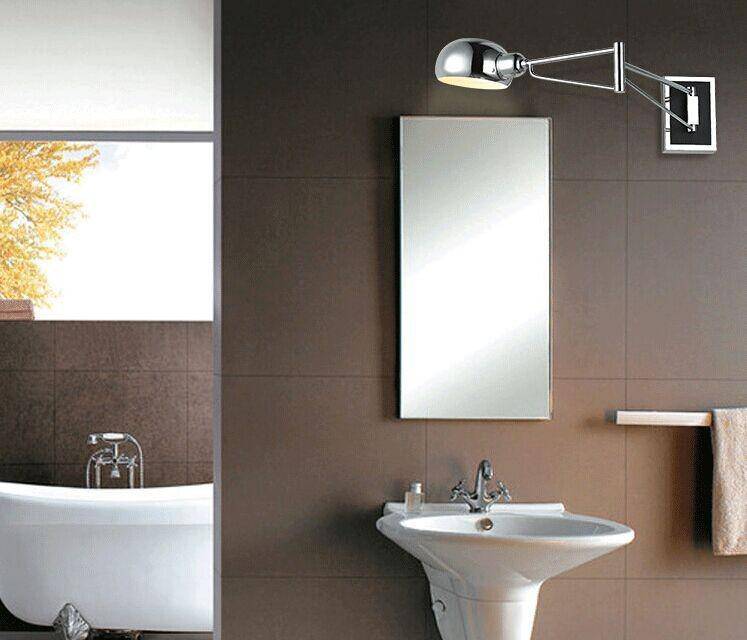 Applique murale LED chromé ajustable Sconce - vue 3 sur 6