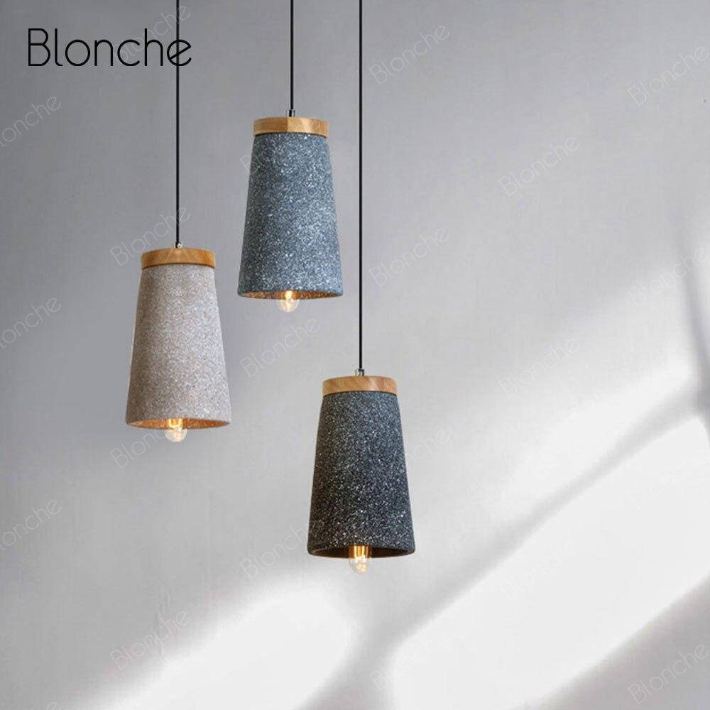Suspension design LED en ciment style Loft Decor - vue 5 sur 9