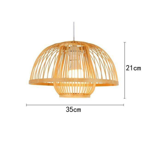 Suspension en bambou LED avec différents cylindres style Asian - vue 4 sur 11