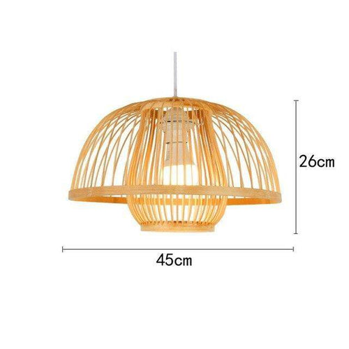 Suspension en bambou LED avec différents cylindres style Asian - vue 12 sur 11