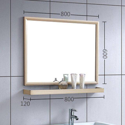 Miroir mural rectangulaire en aluminium Shelf