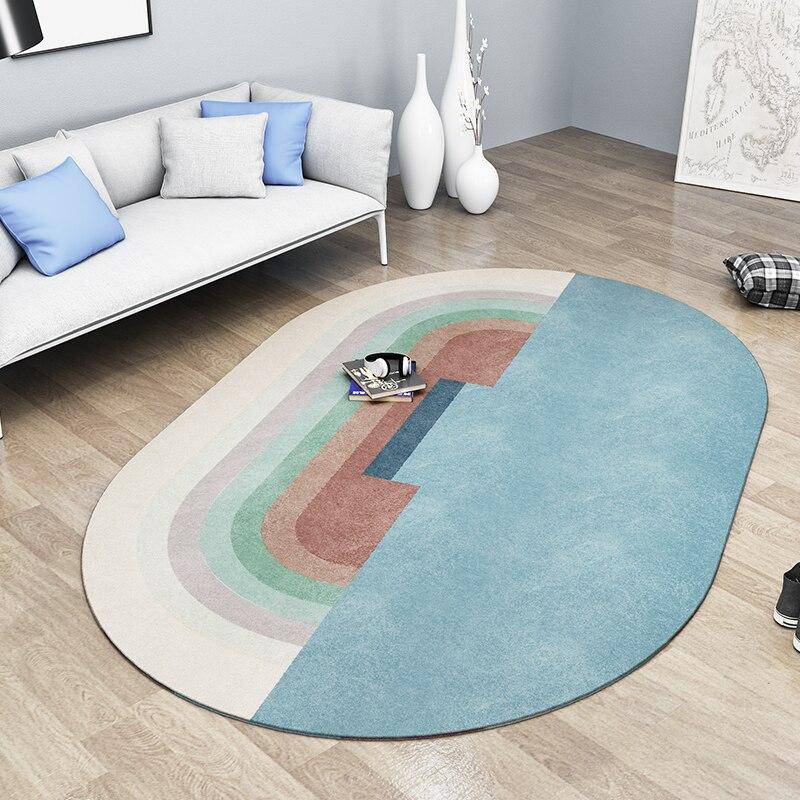 Tapis ovale moderne aux formes géométriques Sofa B