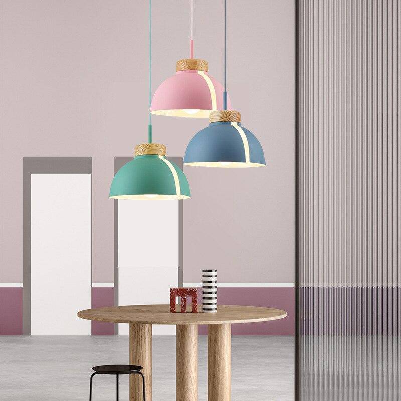 Suspension LED demi-boule colorée Loft - vue 2 sur 13