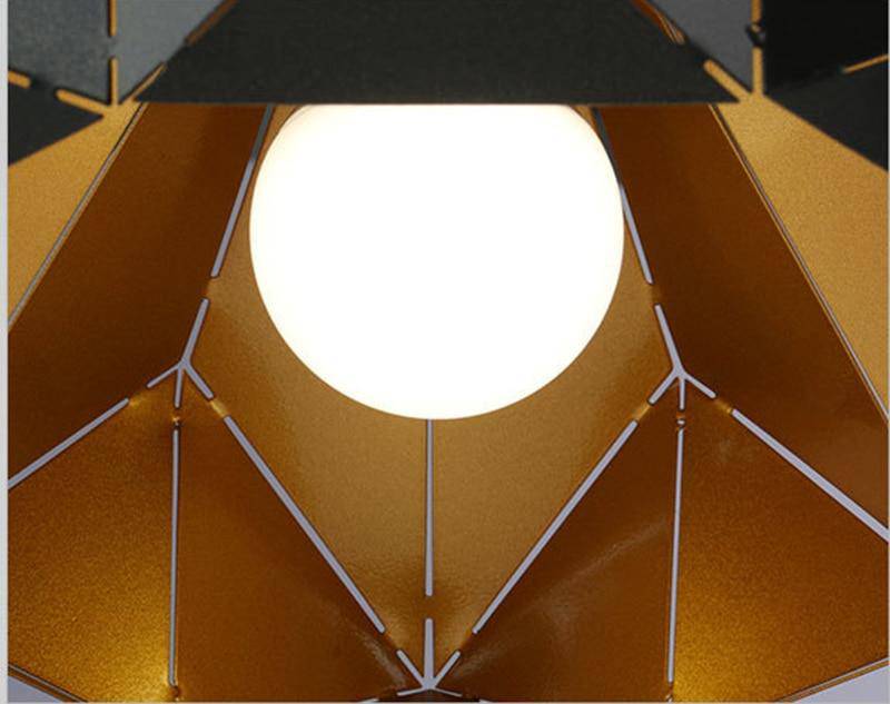 Suspension design rétro en métal noir Loft - vue 9 sur 13
