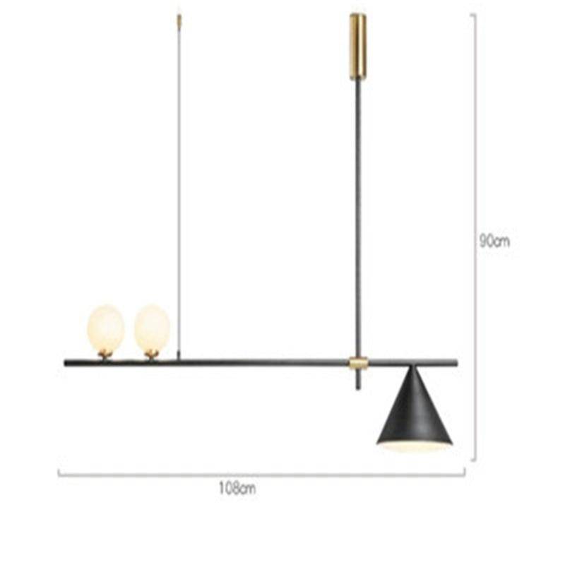 Lustre design avec lampe en boule et cône Magic - vue 5 sur 6