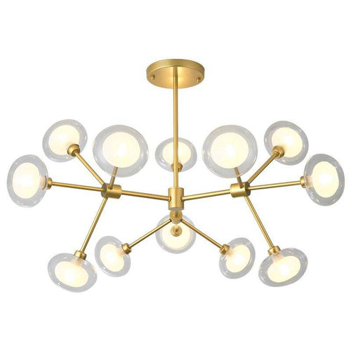 Lustre LED design branches et lampes en verre Lighting - vue 4 sur 5