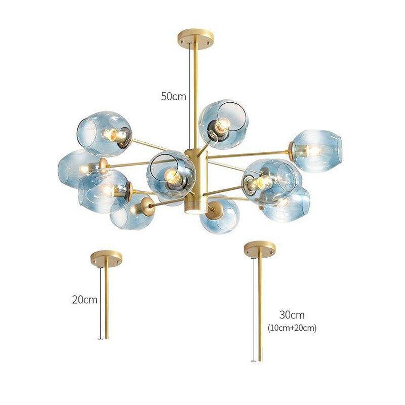 Lustre design avec branches et boules en verres Ball - vue 6 sur 17