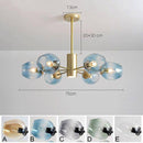 Lustre design avec branches et boules en verres Ball