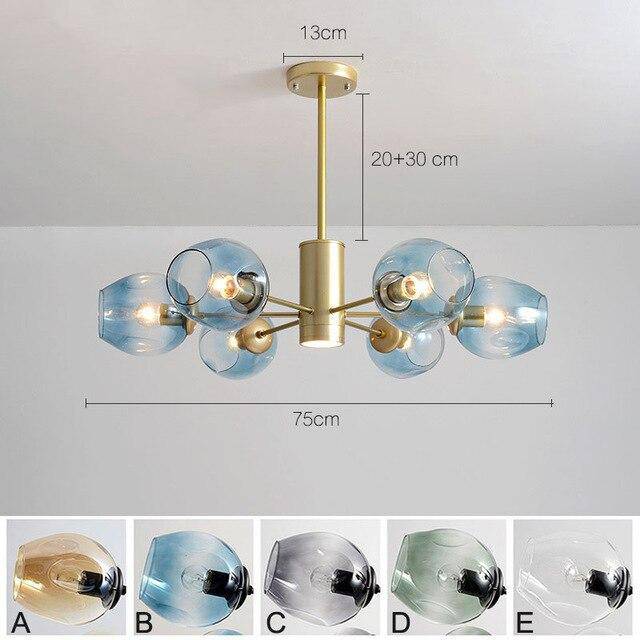 Lustre design avec branches et boules en verres Ball - vue 14 sur 17