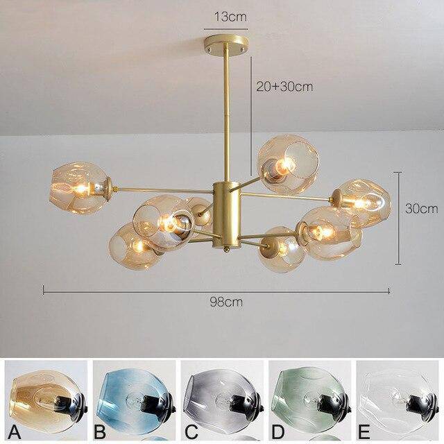 Lustre design avec branches et boules en verres Ball - vue 13 sur 17