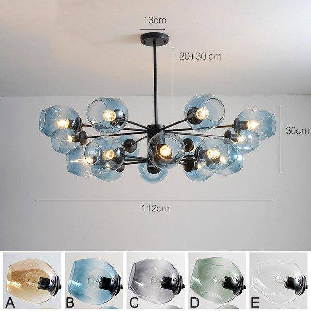 Lustre design avec branches et boules en verres Ball - vue 11 sur 17