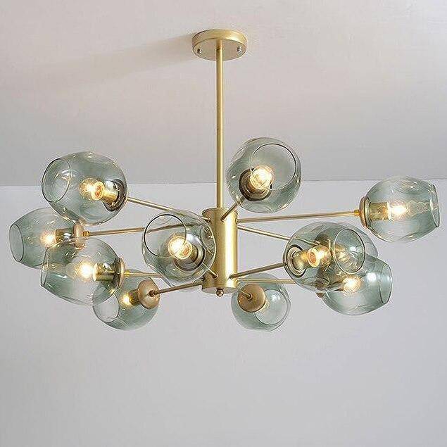 Lustre design avec branches et boules en verres Ball - vue 7 sur 17