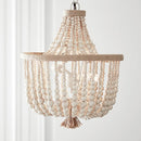 Lustre scandinave style corbeille avec perles enfilées Brunissende