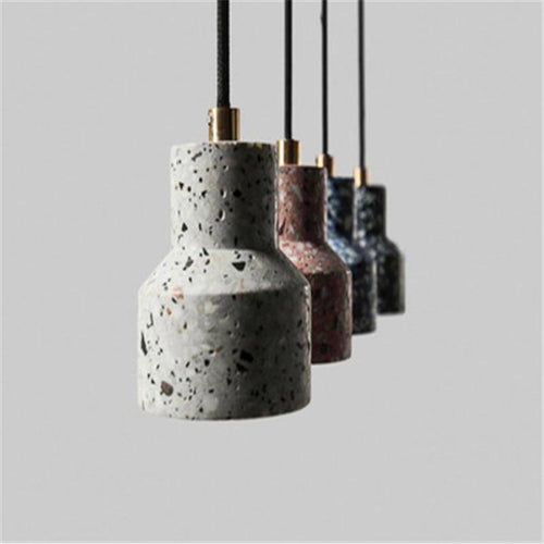 Suspension design en ciment style terrazzo coloré - vue 5 sur 9