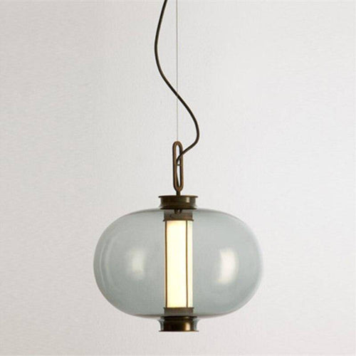 Suspension design boule en verre fumé Loft - vue 7 sur 11