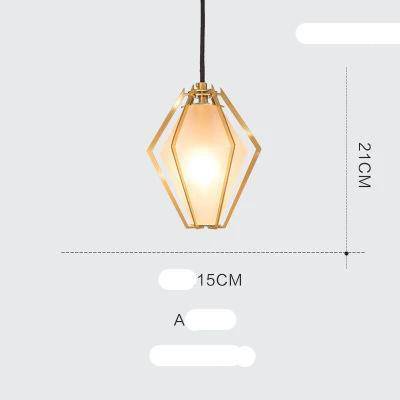 Suspension design à LED en verre et cage dorées - vue 16 sur 21