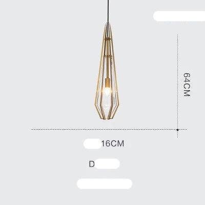 Suspension design à LED en verre et cage dorées - vue 11 sur 21