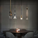 Suspension design cône en verre cristal à LED Luxury