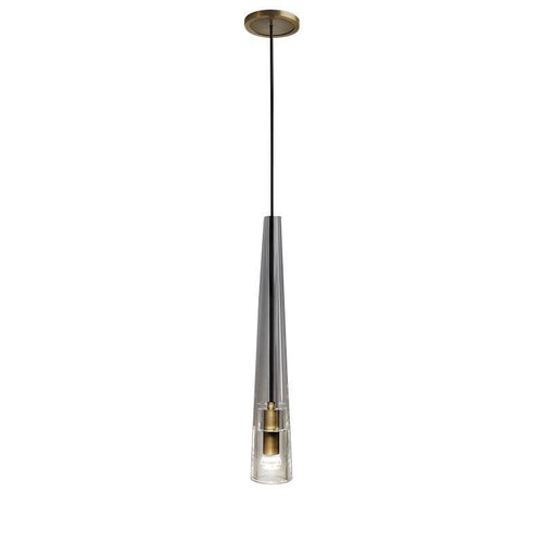 Suspension design cône en verre cristal à LED Luxury