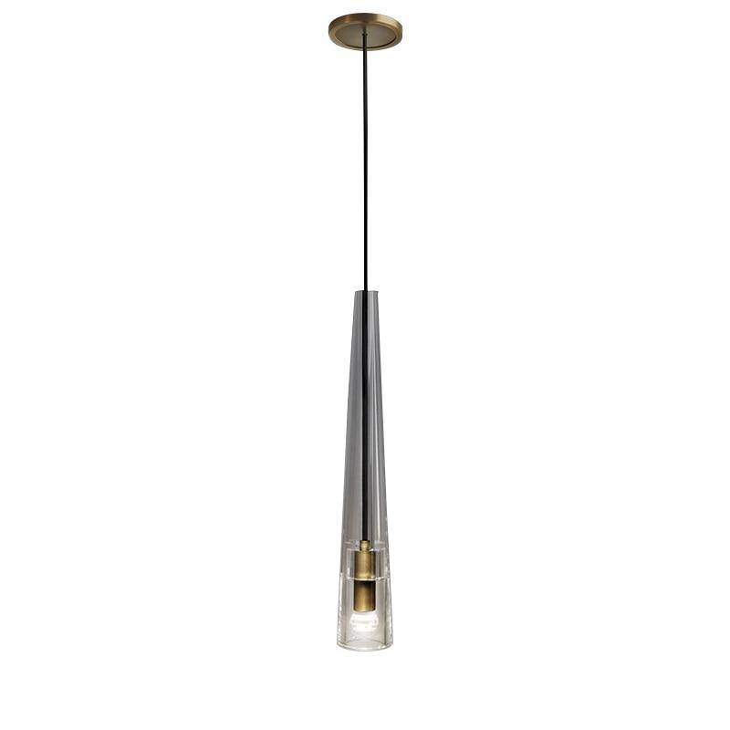 Suspension design cône en verre cristal à LED Luxury - vue 5 sur 5