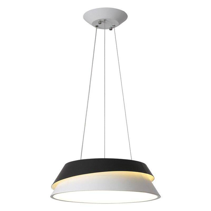 Lustre LED design moderne noir et blanc
