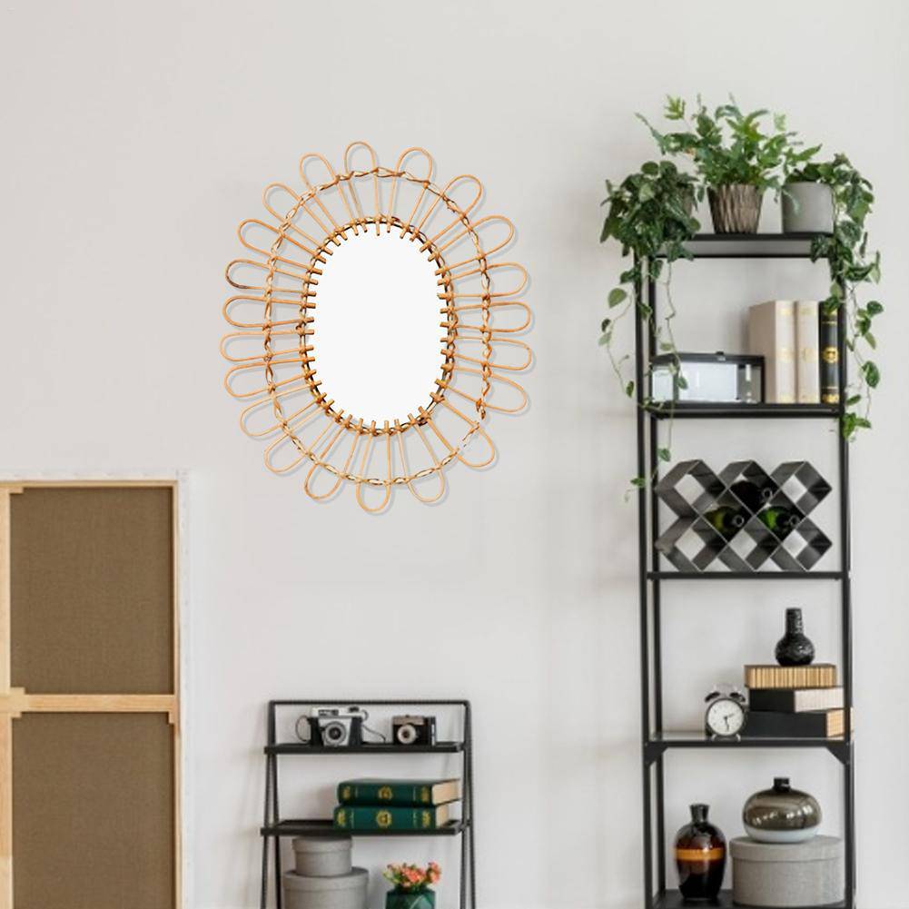 Miroir murale décoratif arrondi style Sun Décor - vue 4 sur 7