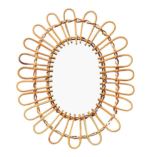 Miroir murale décoratif arrondi style Sun Décor
