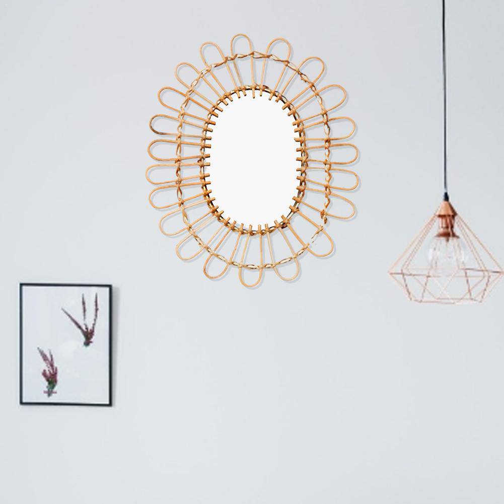 Miroir murale décoratif arrondi style Sun Décor - vue 5 sur 7